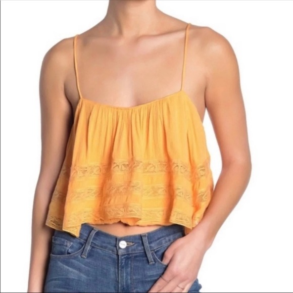 FREE PEOPLE NWT Home Again Cami Boho Tank Small - Picture 1 of 5